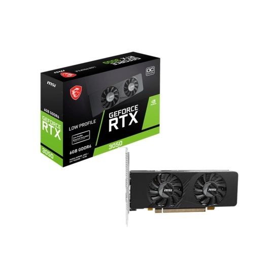 MSI GEFORCE RTX 3050 LP E 6G OC graphics card NVIDIA 6 GB GDDR6 Image
