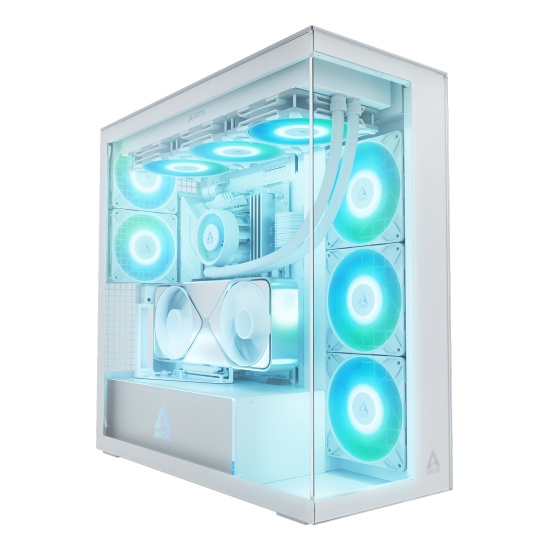 ARCTIC Xtender VG (White) Premium E-ATX PC Case with Vertical GPU Mounting Image