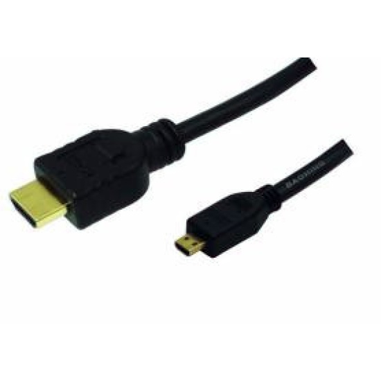LogiLink HDMI/microHDMI, 2.0m HDMI cable 2 m HDMI Type A (Standard) HDMI Type D (Micro) Black Image