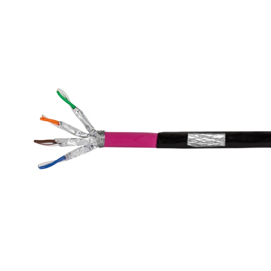 LogiLink CPV0082 networking cable Black, Pink 100 m Cat7 Image