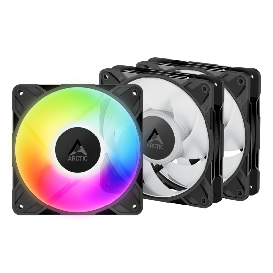 ARCTIC Freezer P12 Pro A-RGB - 3 Pack - 120 mm A-RGB PWM Fan with Cable Splitter Image