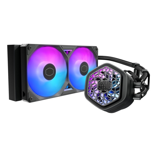 Cooler Master MasterLiquid Atmos II 240 VRM Fan Black Processor Liquid cooling kit 12 cm 1 pc(s) Image