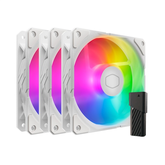 Cooler Master SickleFlow Edge 120 ARGB 3-pack Fan Kit White Edition Image