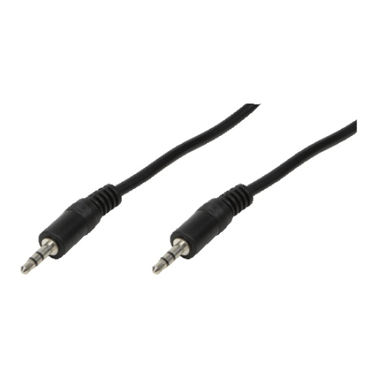 LogiLink 3.5mm - 3.5mm, 1m audio cable Black Image