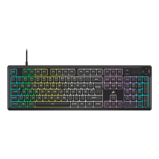 Corsair K55 CORE RGB keyboard Gaming USB QWERTZ German Black Image