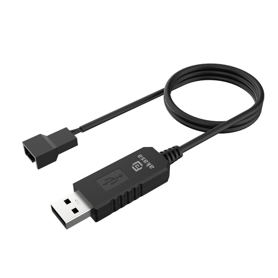 Akasa AK-CBFA10-60BK cable gender changer 3-pin or 4-pin USB Type-A Black Image