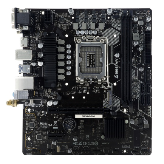 Biostar Z690MX2-E D4 motherboard Intel Z690 LGA 1700 micro ATX Image