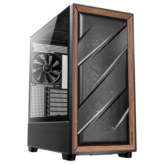 Antec 0-761345-10133-2 computer case Midi Tower Black, Wood Image