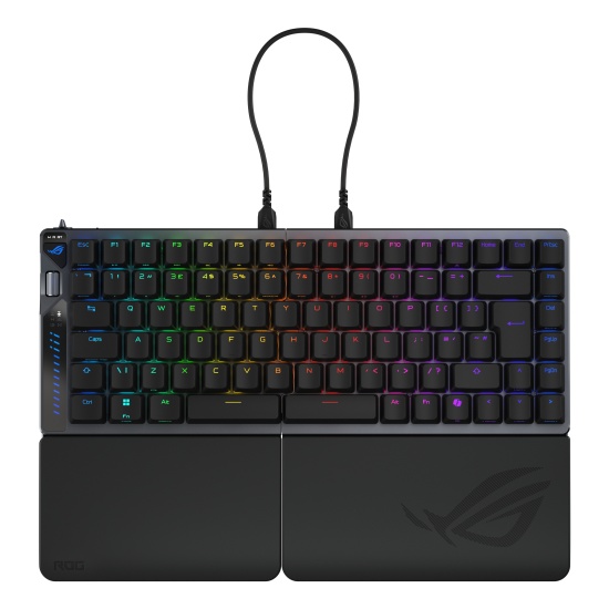 ASUS ROG Falcata keyboard Gaming USB + RF Wireless + Bluetooth QWERTY Black Image