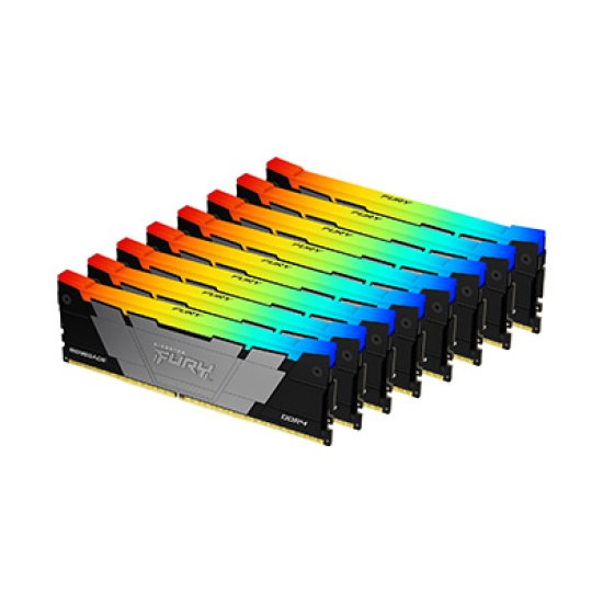 Kingston Technology FURY 256GB 3200MT/s DDR4 CL16 DIMM (Kit of 8) Renegade RGB Image