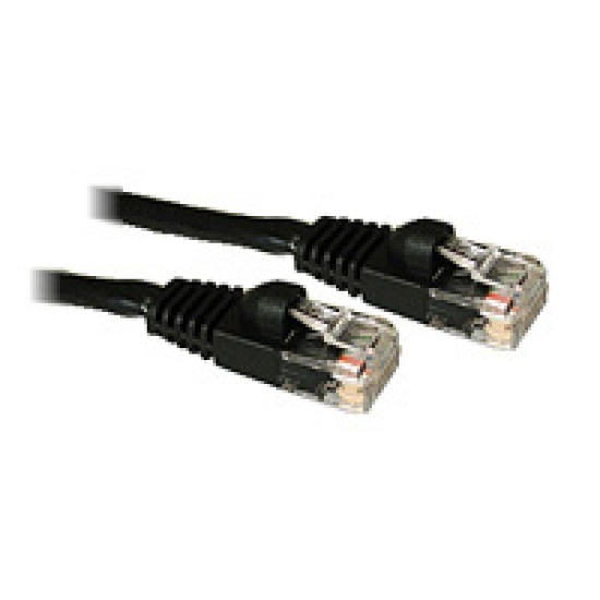 C2G 1ft Cat5E 350MHz Snagless Patch Cable Black networking cable 0.3 m Image