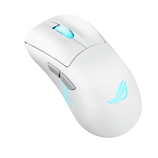 ASUS ROG Keris II Origin WHT mouse Gaming Right-hand RF Wireless + Bluetooth + USB Type-A Optical 42000 DPI Image