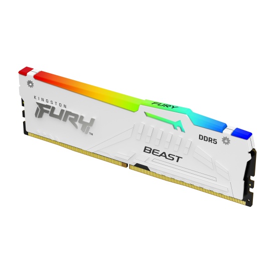 Kingston Technology FURY Beast 16GB 6400MT/s DDR5 CL32 DIMM White RGB EXPO Image