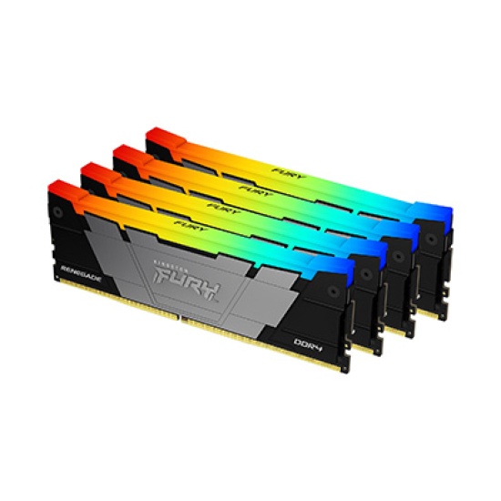 Kingston Technology FURY 64GB 3600MT/s DDR4 CL16 DIMM (Kit of 4) 1Gx8 Renegade RGB Image