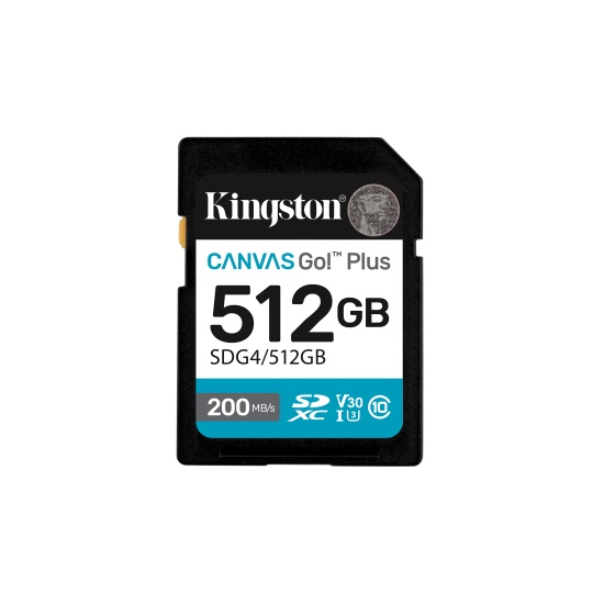 Kingston Technology Canvas Go! Plus 512GB SDXC Canvas Go Plus Gen4 200MB/s C10 UHS-I U3 V30 Image