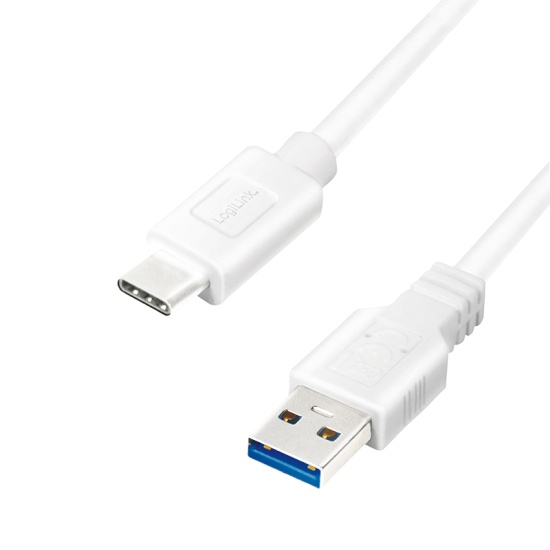 LogiLink CU0177 USB cable USB 3.2 Gen 2 (3.1 Gen 2) 3 m USB A USB C White Image
