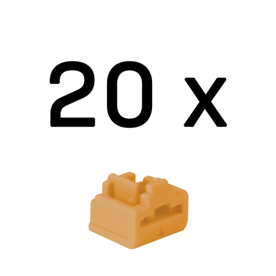 Lindy 47898 port blocker RJ-45 Orange Acrylonitrile butadiene styrene (ABS) 20 pc(s) Image