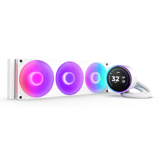 NZXT Kraken Elite 360 RGB Processor All-in-one liquid cooler 12 cm White 1 pc(s) Image