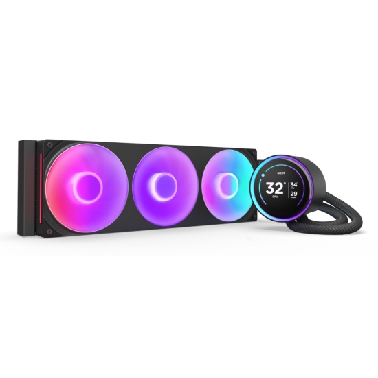 NZXT Kraken Elite 360 RGB Processor All-in-one liquid cooler 12 cm Black 1 pc(s) Image
