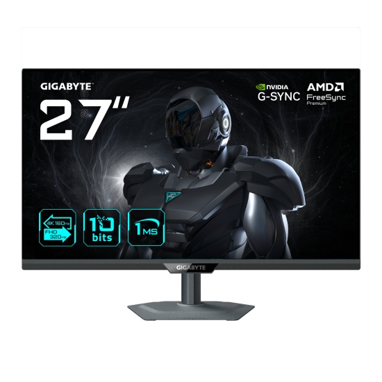 GIGABYTE G27UP 27” 4K UHD Gaming Monitor - Dual Mode (4K 160Hz or FHD 320Hz), 3840 x 2160, 1ms, 400 cd/m², FreeSync Premium, HDR10, HDMI 2.1, Displayport 1.4 Image