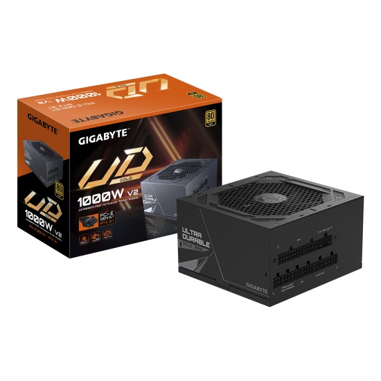 GIGABYTE UD1000GM PG5 V2 Power Supply Unit- PCIe Gen 5.1, 80 PLUS Gold, Fully Modular Design, 120mm Fan, ATX 3.1 compatible, EU Plug Image