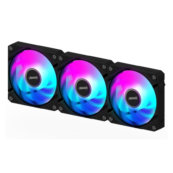 GIGABYTE AORUS EZ CHAIN FAN 120 (3-Pack) Motherboard 12 cm Black 3 pc(s) Image