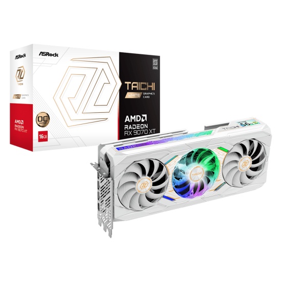Asrock Taichi Radeon RX 9070 XT White 16GB OC AMD GDDR6 Image