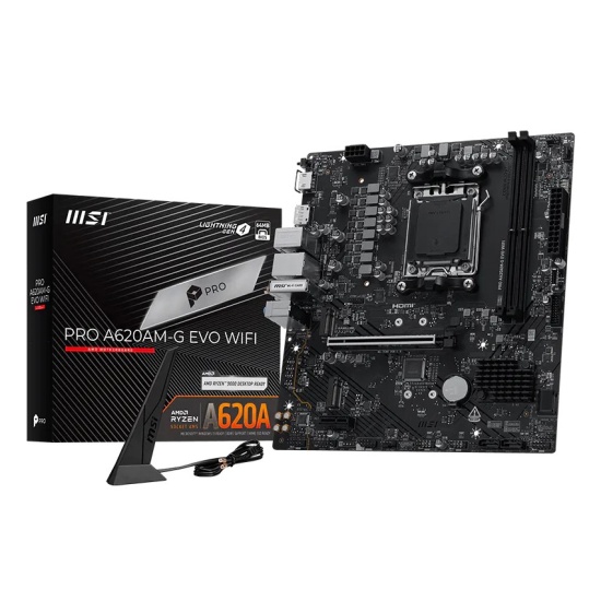 MSI Pro A620AM-G EVO WIFI AMD A620A Socket AM5 micro ATX Image