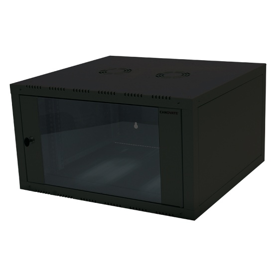 LogiLink W06E66B rack cabinet 6U Wall mounted rack Black Image