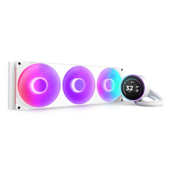 NZXT Kraken Elite 420 RGB Processor All-in-one liquid cooler 14 cm White 1 pc(s) Image