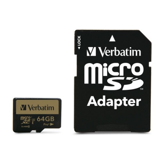Verbatim Pro+ 64 GB MicroSDHC MLC Class 10 Image