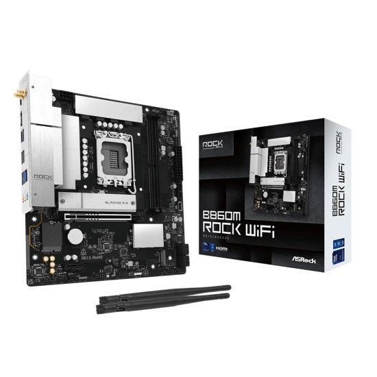 Asrock B860M Rock WiFi Intel B860 LGA 1851 (Socket V1) micro ATX Image
