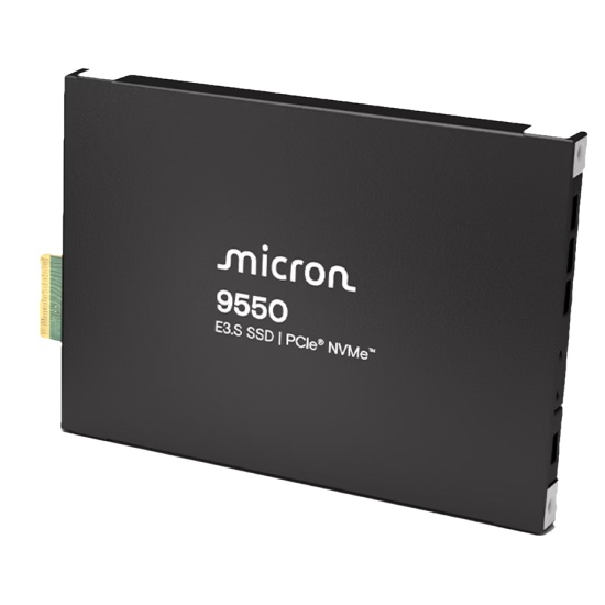 Micron 9550 MAX 12.8 TB E3.S PCI Express 5.0 NVMe 3D TLC NAND Image
