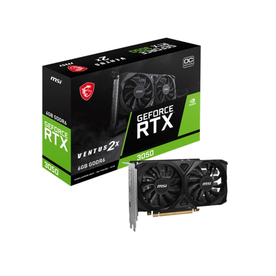 MSI Geforce RTX 3050 VENTUS 2X 6G OC NVIDIA 6 GB GDDR6 Image