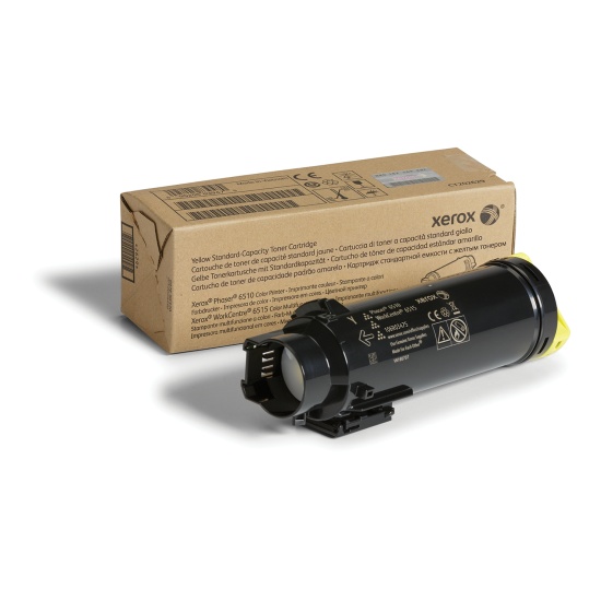 Xerox Genuine Phaser® 6510, WorkCentre® 6515 Yellow Standard capacity Toner Cartridge (1000 Pages) - 106R03475 Image