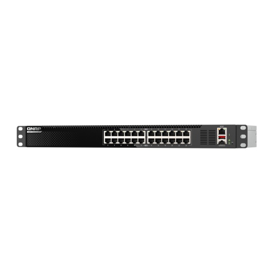 QNAP QSW-M3224-24T network switch Managed L3 10G Ethernet (100/1000/10000) 1U Black, Silver Image