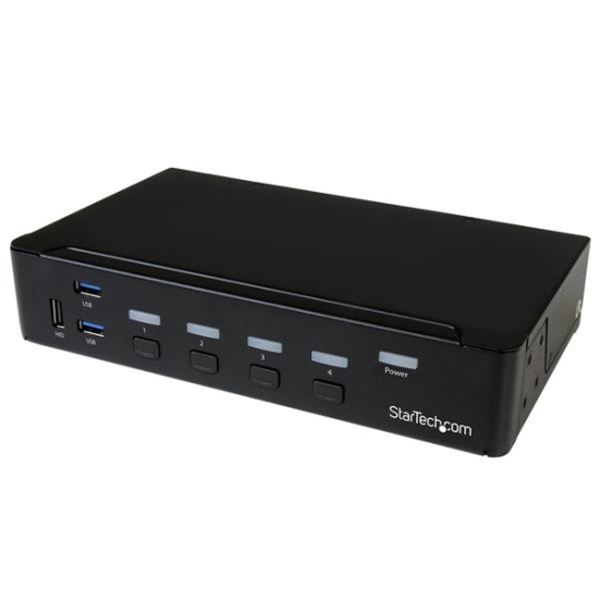 StarTech.com 4-Port DisplayPort KVM Switch - USB 3.0 - 4K 30Hz - TAA Image