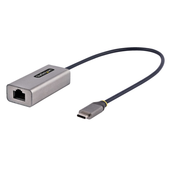 StarTech.com USB-C to Ethernet Adapter, USB 3.0 to Gigabit Ethernet Network Adapter, 10/100/1000 Mbps, USB-C to RJ45 Ethernet Adapter (GbE), 12in Attached Cable, Driverless Install Image