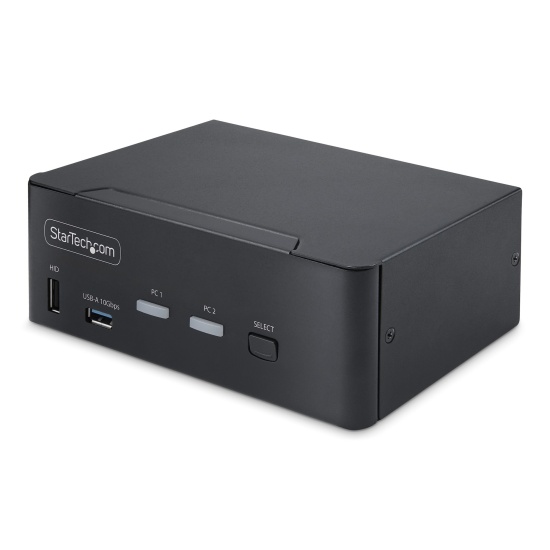 StarTech.com 2-Port Dual-Monitor DisplayPort KVM Switch, 8K 60Hz / 4K 144Hz, DP 1.4, 2x USB 10Gbps Ports, 4x USB HID Ports, Hotkey Switching, TAA Compliant Image