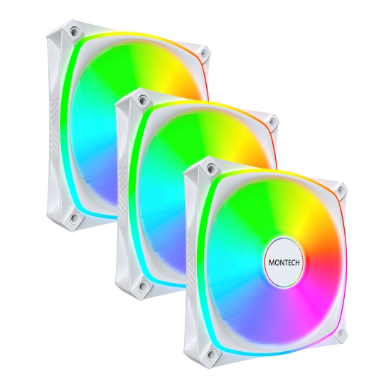 Montech RX120 PRO Computer case Fan 12 cm White 3 pc(s) Image