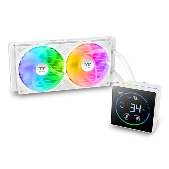 Thermaltake TH240-S V3 ARGB Processor All-in-one liquid cooler 12 cm White 1 pc(s) Image
