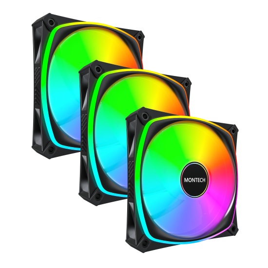 Montech RX120 PRO Computer case Fan 12 cm White 3 pc(s) Image