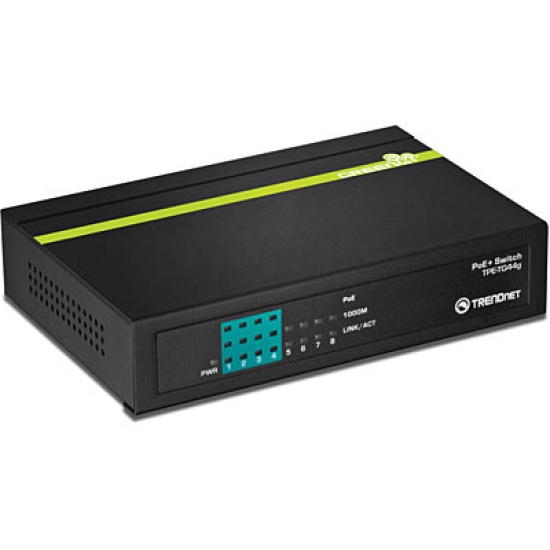 Trendnet TPE-TG44G network switch Unmanaged Power over Ethernet (PoE) Black Image