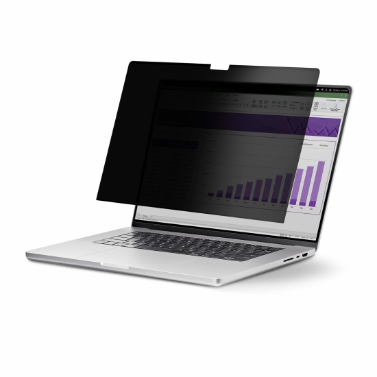 StarTech.com 17-inch 16:10 Flip-Up Privacy Screen with Touch, Anti-Glare Blue Light Filter, Laptop Monitor Screen Protector, +/- 30 Deg. View Angle Image