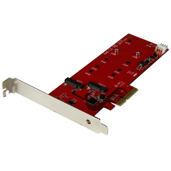 StarTech.com 2x M.2 SATA SSD Controller Card - PCIe - TAA Image