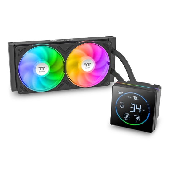 Thermaltake TH240-S V3 ARGB Processor All-in-one liquid cooler 12 cm Black 1 pc(s) Image