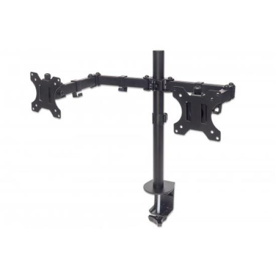 Manhattan Dual Desk Mount for TV & Monitors (Full Motion), For screens 10