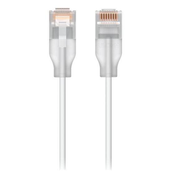 Ubiquiti UACC-Cable-Patch-EL-3M-W networking cable Translucent, White Cat6 Image