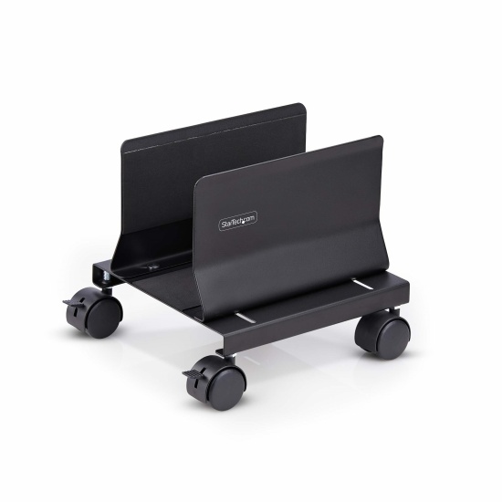 StarTech.com Computer Tower Cart, Rolling Mobile CPU Caddy on Wheels/Casters, Max Load 46.3lb/21kg, Adjustable PC Case Mount, Desktop Floor Stand, Steel Dolly, TAA Image