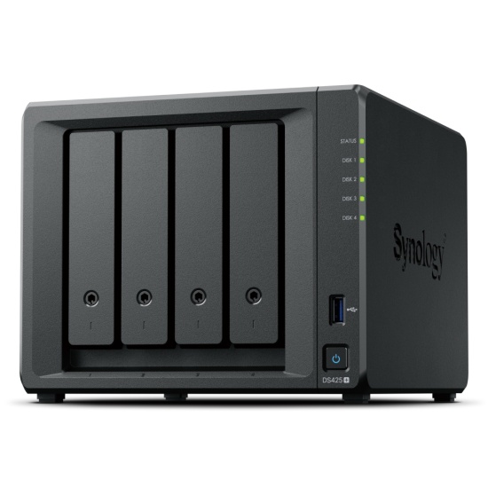 Synology DiskStation DS425+ NAS/storage server Intel® Celeron® J4125 2 GB DDR4 0 TB Black Image